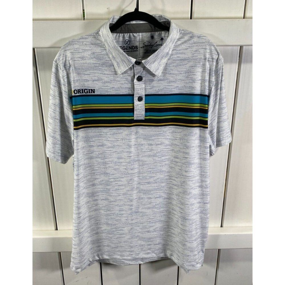 Legends "Sunday Crew" UPF 50+ Men's Polo/Golf Shirt - White - Medium